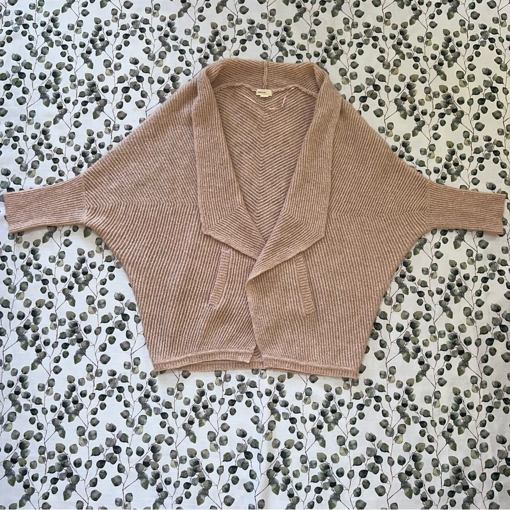 Anthropologie Sleeping on Snow Primula Cocoon Open Cardigan Sweater Pink - Picture 2 of 6